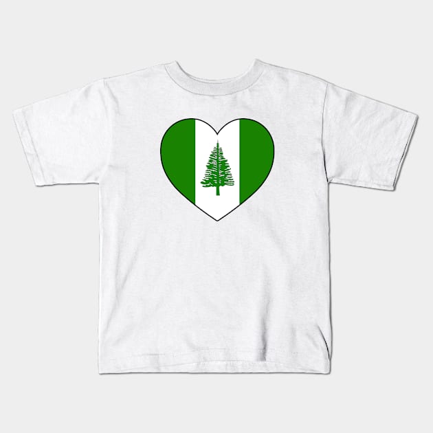 Heart - Norfolk Island Kids T-Shirt by Tridaak